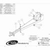 A diagram showing the parts of a Combine Tow Hitch for JD "S" Series 2012.