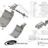 A diagram showing the parts of a Stalk Stomper, Left, Arm and Shoe Assembly.