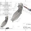 A diagram showing the Stalk Stomper, Left, Arm and Shoe Assembly with Chain of a boat.