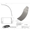 A drawing of a design for a Stalk Stomper, Left, Long AR Steel Skin wing.