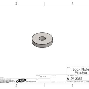 A drawing of a Rock Box Lock Plate Washer ratchet.