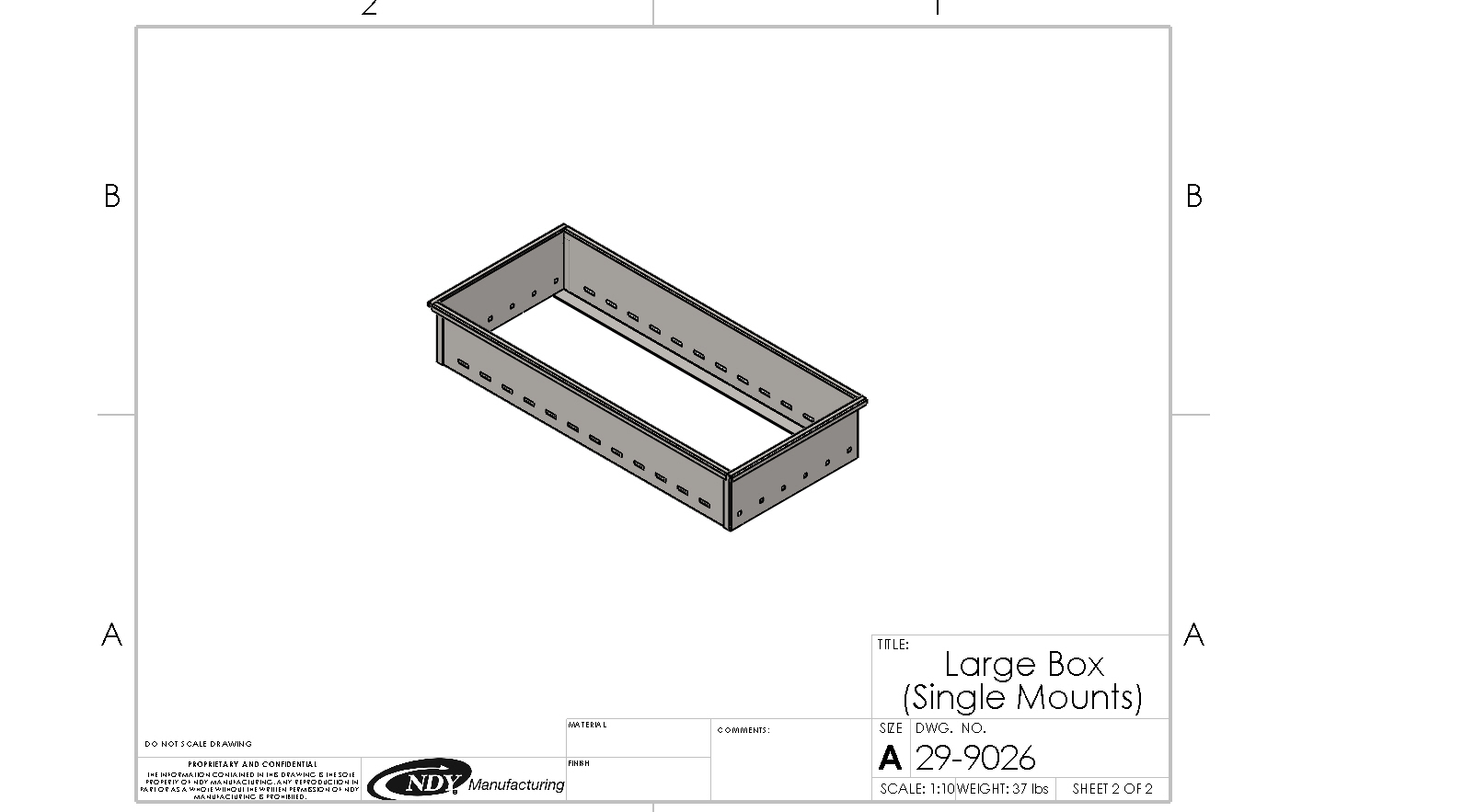Rock Box Large Single Mount Box NDY Manufacturing