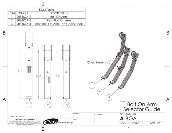 Stalk Stomper Bolt On Arm - Short Shoe with Chain - Image 2