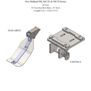 Diagram of agricultural equipment components and parts.