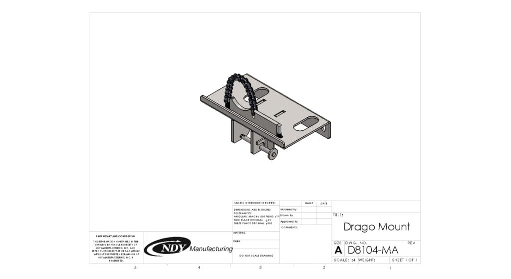 Stalk Stomper Mount for Drago Non-Chopping Corn Head - NDY Manufacturing