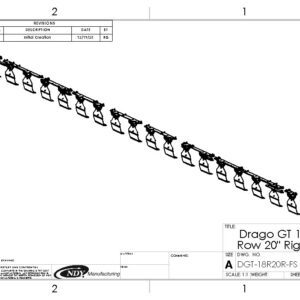Drago GT 18-row agricultural machinery blueprint.
