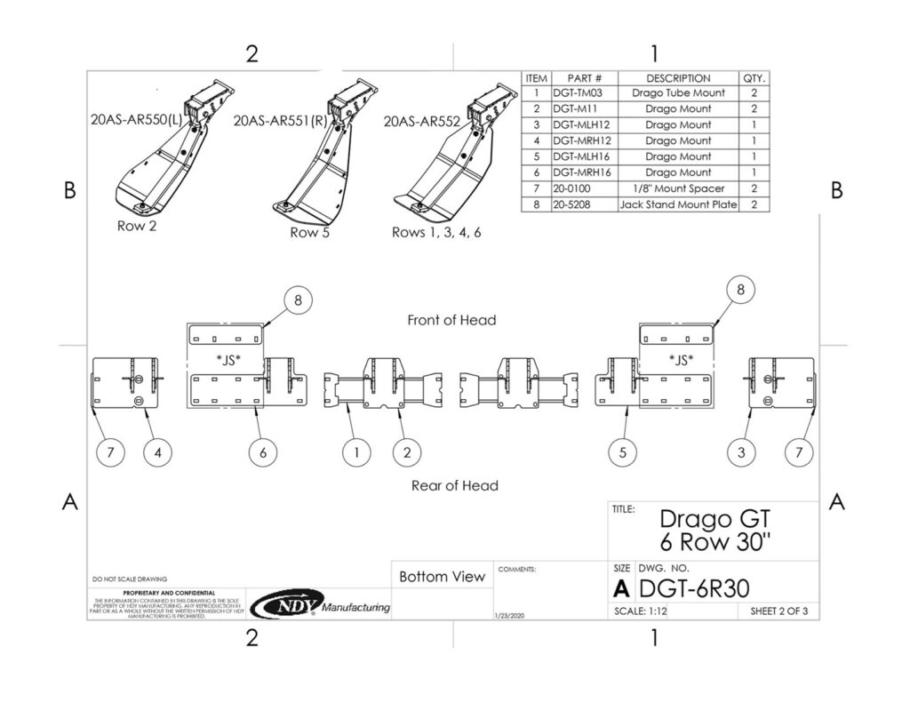 Stalk Stomper for Drago GT Series 6 Row Corn Head - NDY Manufacturing