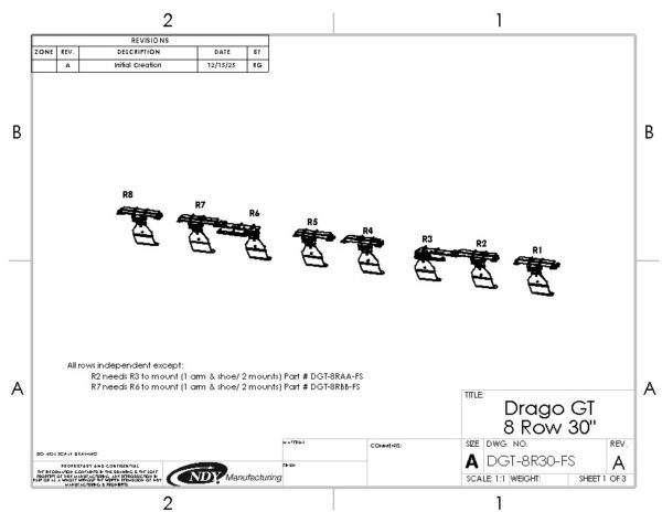 Stalk Stomper for Drago GT Series 8 Row Corn Head - NDY Manufacturing