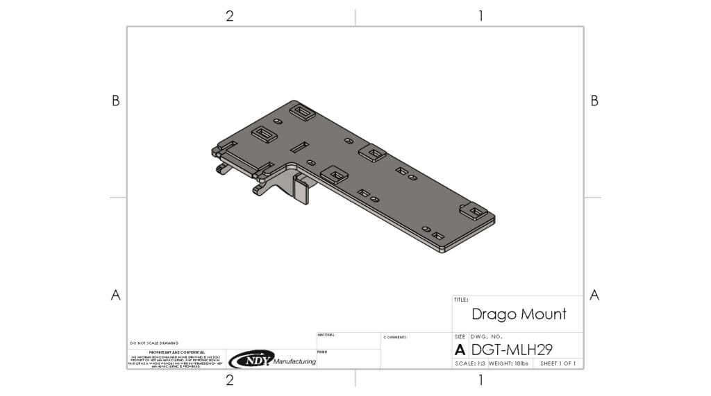 Stalk Stomper Mount for Drago GT - Left - NDY Manufacturing