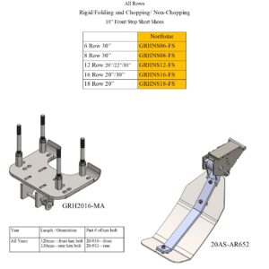 Manufacturing schematic with parts and dimensions.
