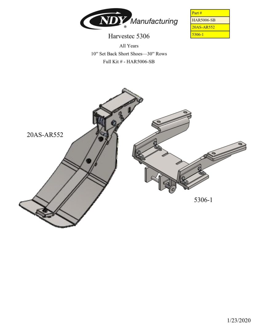 The parts diagram for the Stalk Stomper for Harvestec 5000 Series 6 Row Corn Head manufacturing - nyy - nyy - nyy -.