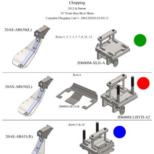 John Deere chopping unit parts diagram.