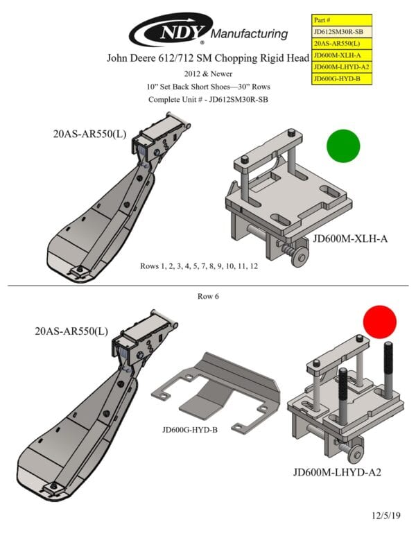 Stalk Stomper for John Deere 612/712 Series Rigid Chopping 30” 2012 and Newer Corn Head - Stalk Stomper for John Deere 612/712 Series Rigid Chopping 30” 2012 and Newer Corn Head - Stalk Stomper for John Deere 612/712 Series Rigid Chopping 30” 2012 and Newer Corn Head -Stalk Stomper for John Deere 612/712 Series Rigid Chopping- Stalk