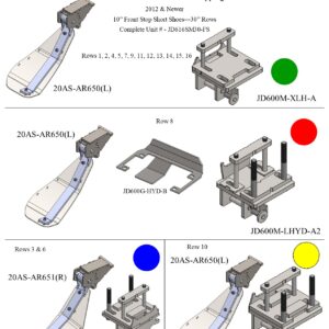 John Deere manufacturing parts diagram illustration.