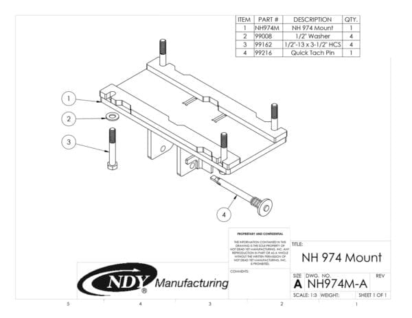 Stalk Stomper Mount Assembly for New Holland 974 Series Corn Head - pf - pf - pf - pf - pf -.