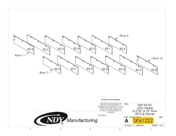 Skirt Kit for John Deere 612/712 - 20/22" row spacing - Skirt Kit for John Deere 612/712 - 20/22" row spacing - Skirt Kit for John Deere 612/712 - 20/22" row spacing - Skirt Kit for John Deere 612/712 - 20/22" row spacing - n.