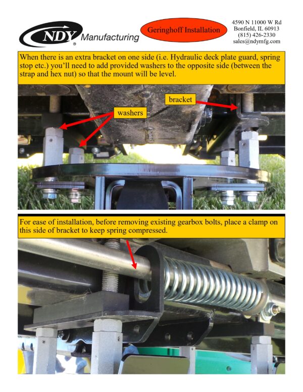 A diagram showing the different parts of a Stalk Stomper for Geringhoff NorthStar Series 6 Row Corn Head.