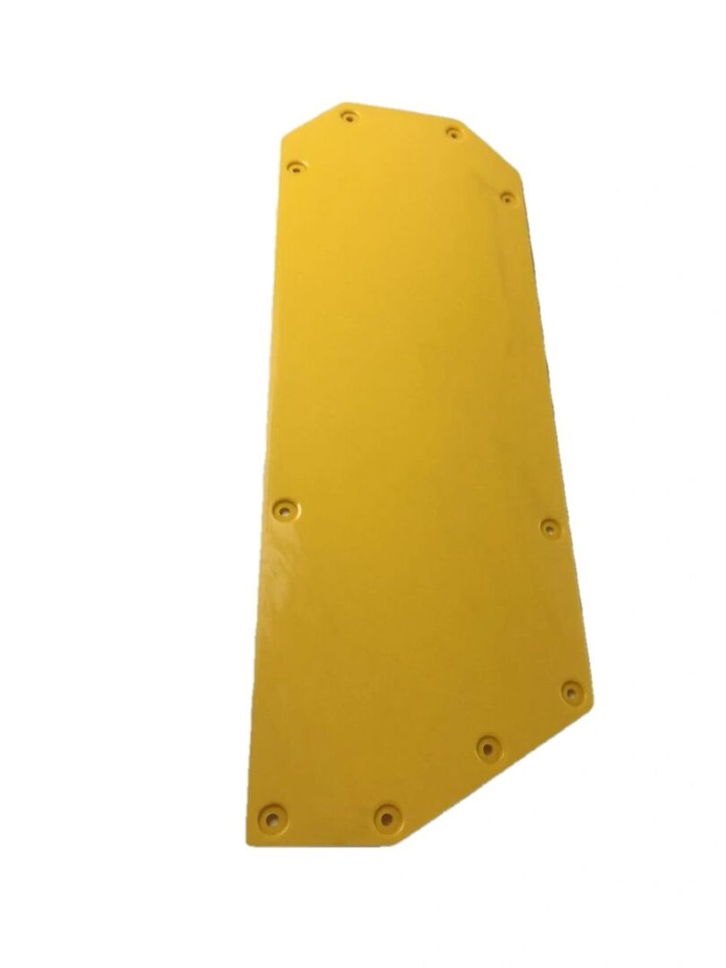 A Yellow Poly for 10" Left Stalk Stomper on a white background.