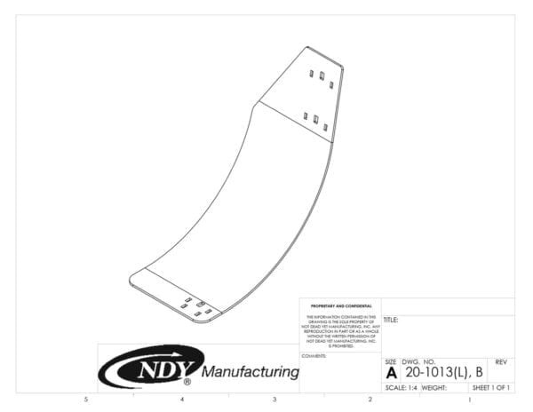 A drawing of the Stalk Stomper, Left, Long AR Steel Skin logo.