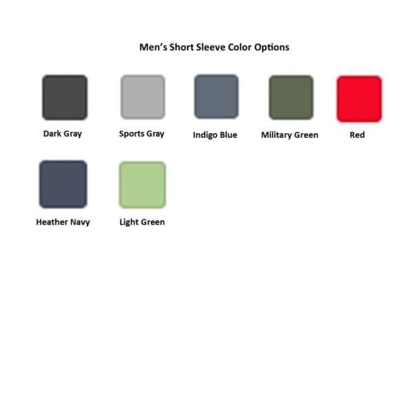 NDY Short Sleeve Men's T-shirt color options.