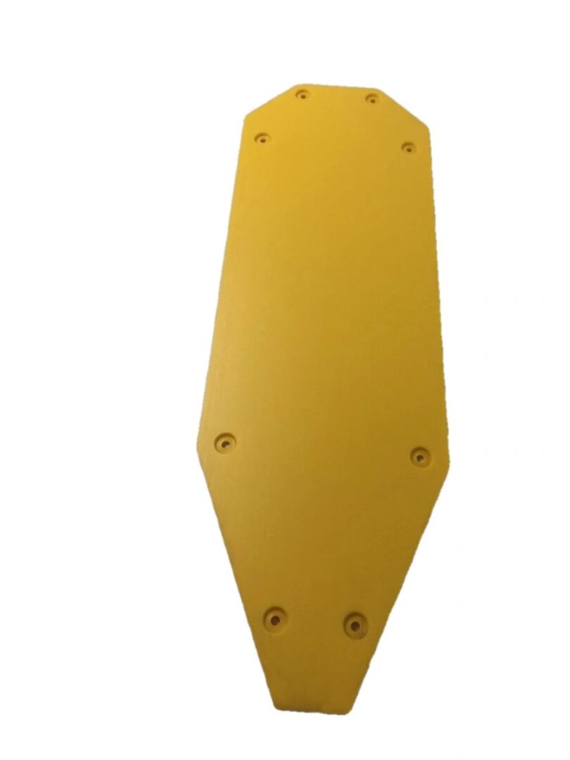 A Yellow Poly for 9" Center Stalk Stomper on a white background.