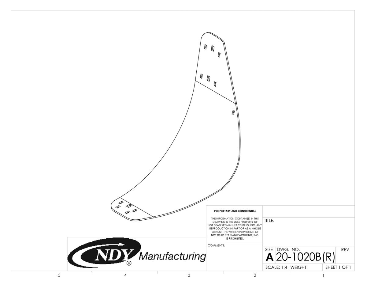 A drawing of the Stalk Stomper, Right, AR Steel Skin logo.