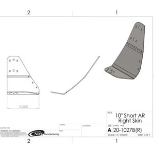 A Stalk Stomper 10" AR Steel Skin, Short, Right Hand showing the parts of a plane.