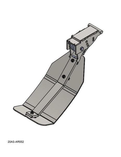 A drawing of a Stalk Stomper, Center, Arm and Shoe Assembly.