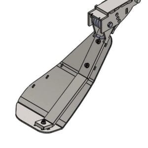 A drawing of the Stalk Stomper, Left, Arm and Shoe Assembly.