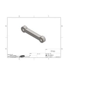 A drawing of a Stalk Stomper Mount Strap for John Deere 40/90 Series on a sheet of paper.