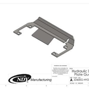Nyd Hydraulic deck plate guard for John Deere 600 and 700 series - years 2011 & previous.