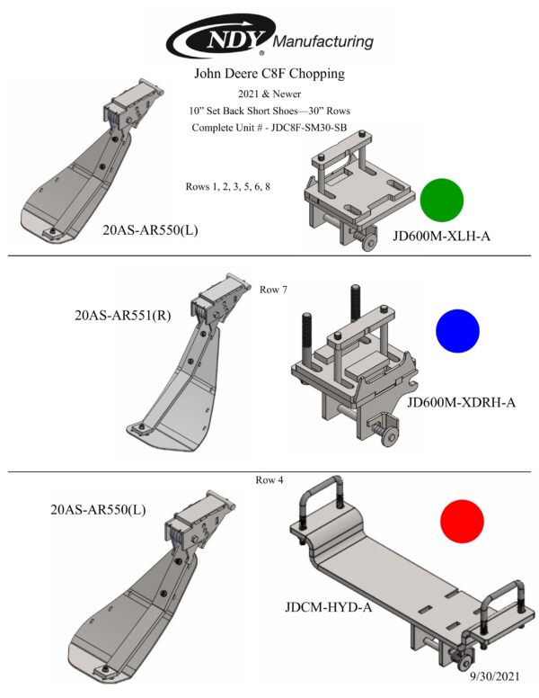 John Deere chopper parts diagram, labeled components.