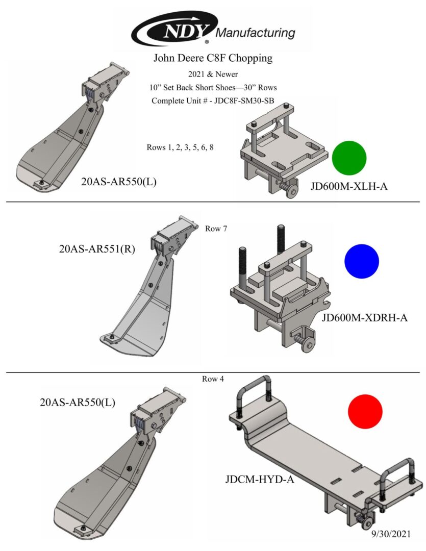 John Deere chopper parts diagram, labeled components.
