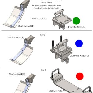 John Deere agricultural equipment diagram and parts.