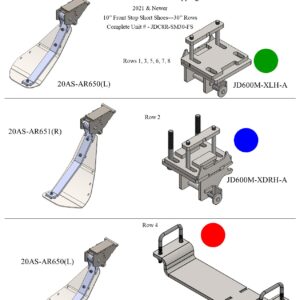 John Deere equipment parts diagram, labeled sections.