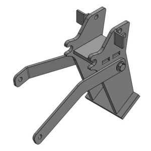 A 3d model of a Stalk Stomper Center Mount for Case 4412 20" & 22", Rigid, Year 2018 and newer Corn Head.