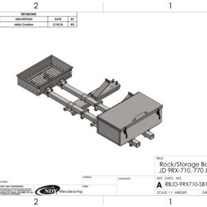 Rock Box/ Storage Box Combo for John Deere® 9RX Series - 710, 770, and 830