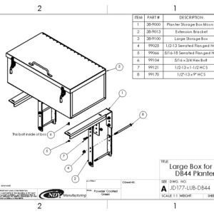 Large Utility Storage Box for John Deere® / Bauer 44